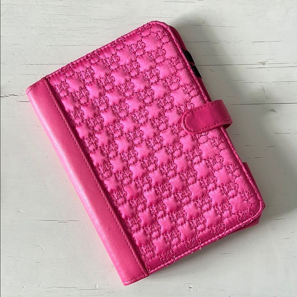 Pink Tablet Sleeve Folio Case Quilted Fits iPad Mini 8.25" x 5.5"